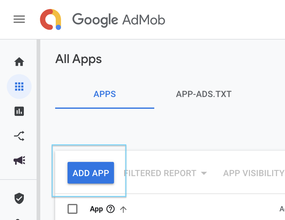 Admob App List